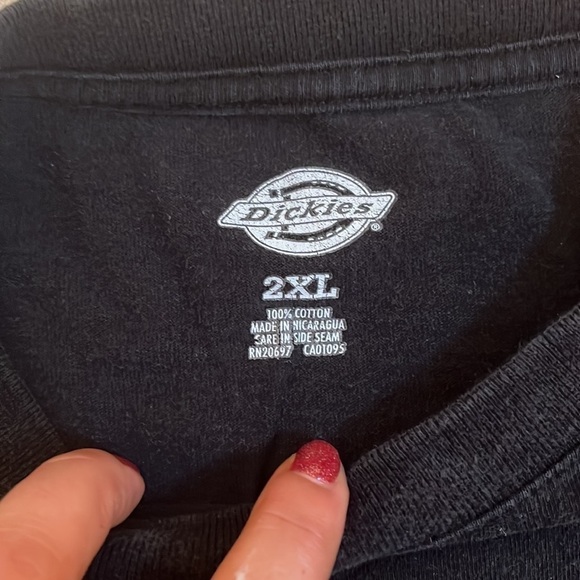 DICKIES Long Sleeved Heavyweight Crew in Black.  Size 2XL - Picture 4 of 6